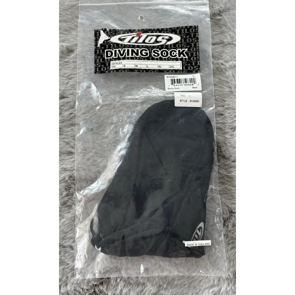 Tilos diving socks Size XL Black new with tags scuba‎  neoprene